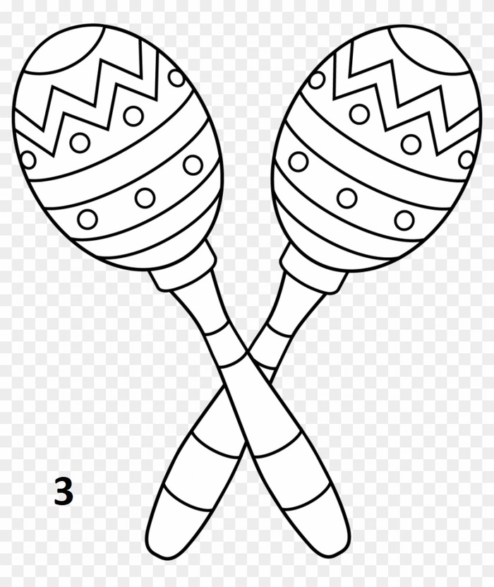 3-maracas para colorear