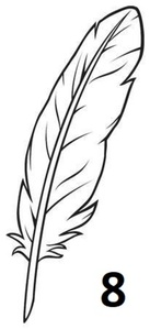 8-pluma para colorear